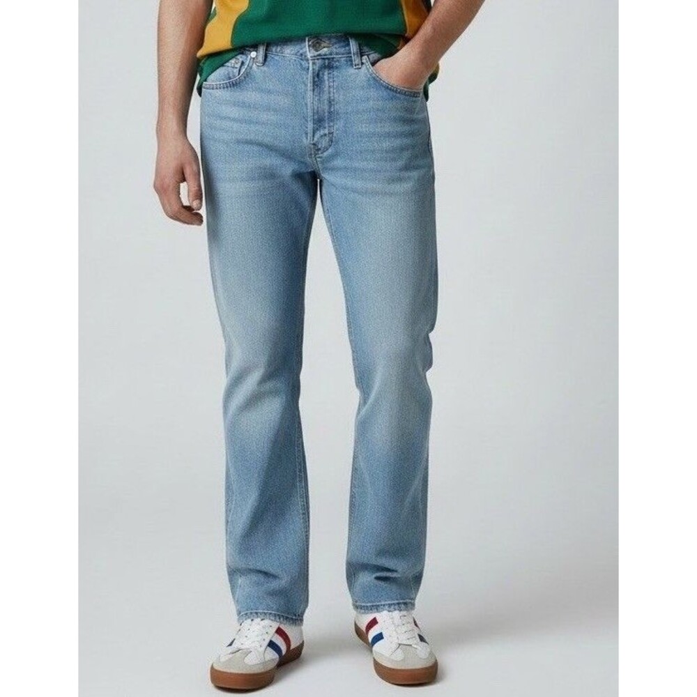 Vintage 80s Lee Jeans Men 34x30 Blue Denim Straight Classic USA Union Made